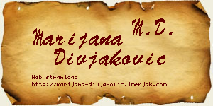 Marijana Divjaković vizit kartica